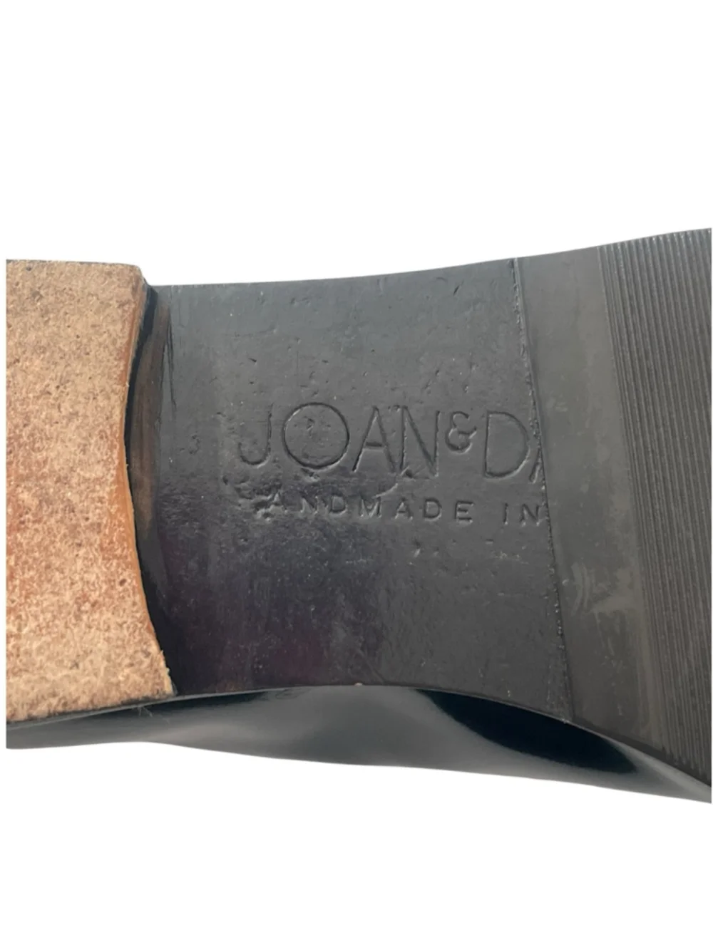 Joan & David Womens 7.5 Patent Leather Slip On Loafers Flats Bow Accent Black